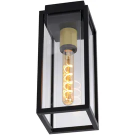 LUCIDE Laurens 1-flg. 30 cm rechteckig schwarz Glas Metall
