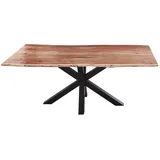 möbelliebling Esstisch Baumkante 140 x 76 x 80 cm beige/schwarz