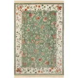 Hanse Home Vintage-Teppich Naveh, Hellgrün, Creme, Textil, orientalisch, rechteckig, 160x230 cm, Oeko-Tex® Standard 100, für Fußbodenheizung geeignet, in verschiedenen Größen erhältlich, stuhlrollengeeignet, pflegeleicht, strapazierfähig, leicht zusammenrollbar, Teppiche & Böden, Teppiche, Vintage-Teppiche