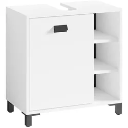 byLIVING Waschbeckenunterschrank WELLNESS, Breite 60 cm, weiß/schwarz