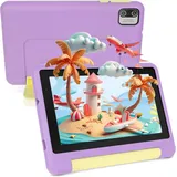 Ainmel Kinder Tablet 7 Zoll, Android Tablet für Kinder, 8GB RAM + 64GB ROM + 128GB erweiterbar, Dual-Kamera, Wi-Fi & Bluetooth, Type-C, Kids Tablet mit stoßfester Schutzhülle, Rosa