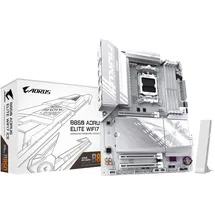 Gigabyte B850 AORUS Elite WIFI7 Ice Motherboard - AMD Ryzen 9000 Serie CPUs, 14+2+1 Phasen digitales VRM, bis zu 8200MHz DDR5 (OC), 1xPCIe 5.0 + 2xPCIe 4.0 M.2, 2,5 LAN, WiFi 7, USB 3.2 Gen 2x2