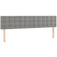 VidaXL Kopfteile 2 Stk. Hellgrau 90x5x78/88 cm Samt