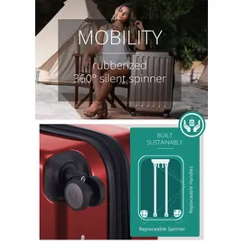 HAUPTSTADTKOFFER Alex 4-Rollen 65 cm / 63-74 l rot