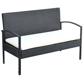 vidaXL Garten-Lounge-Set 4-tlg. schwarz
