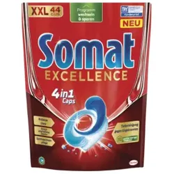Somat Caps Excellence 4in1, Geschirrspültabs für strahlend sauberes Geschirr bei niedriger Temperatur, 1 Packung = 44 Caps