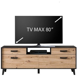 Hometrend INOSIGN TV-Schrank Artona Breite ca. 186 cm schwarz