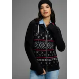 KangaROOS Fleecejacke in Schwarz-pink | Gr.: 52/54,