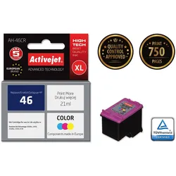 Activejet AH-46CR Tintenpatrone (Ersatz für HP 46 CZ638AA; Prämie; 21ml; farbe),