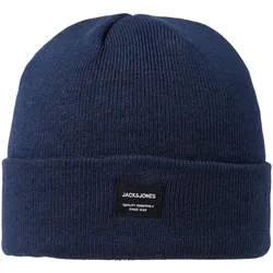 Beanie JACK & JONES "Beanie", Damen, blau (navy blazer), Feinstrick, Materialmix, unifarben, sportlich,klassisch,elegant, Mützen