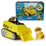PAW Patrol Jungle Pups, Rubble Nashorn Fahrzeug, Spielzeug-Truck mit Sammel-Actionfigur, Kinderspielzeug für Jungen und Mädchen ab 3 Jahren
