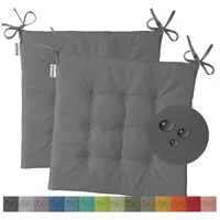 Heimtexland 2er Pack Outdoor Stuhlkissen Sitzkissen wasserabweisend wetterfest Gartenkissen