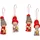 Dekohelden24 ***Weihnachtswichtel als Baumbehang im 4er Set in grau/rot mit Glöckchen