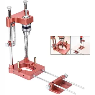 Drill Guide, Auto Line Drill Guide, Portable Drill Guide, Woodworking Drill Locator Tools, Drill Up to 2 Inch Holes, Versatile Base and Fence System