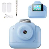 Kinderkamera Instant Print, 48MP Kinder-Selfie-Digitalkamera, 1080p HD Children Video Recorder, 2,4 Kleinkindkamera mit Druckpapier, Spielzeug für 3-12 Jahre Alte Kinder (Blue)