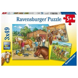 Ravensburger Puzzle »Mein Reiterhof. Puzzle (3 x 49 Teile)«, Puzzleteile