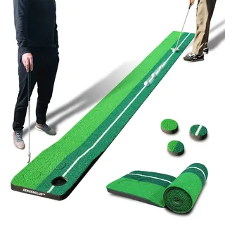 SENSECLUB Golf Pong Putting-Spiel, Putting Green Indoor Golf Putting Game Set, Hinterhof Golf Party Spiel – Inklusive 8,5x1 Golf Putting Matte