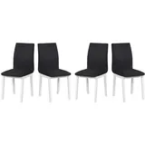 Leaf Design Esszimmerstuhl-, Weiß, Schwarz, Holz, Echtholz,Buche, Holz Optik, 43x91x40 cm, Esszimmer, Stühle, Esszimmerstühle, Vierfußstühle