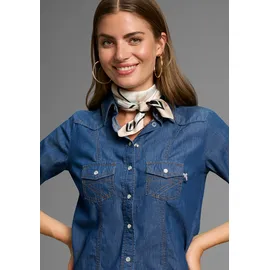LAURA SCOTT Nickituch LAURA SCOTT, Damen, schwarz (creme, schwarz), Web, Polyester, bedruckt, geblümt, gemustert, Modetücher, mit großem Milfleur Muster
