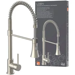 Spültischarmatur EISL "LEON", grau (edelstahl), B:5,5cm H:54,5cm, Metall, Armaturen