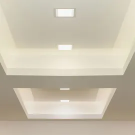 ETC Shop LED Einbaupanel 10er Pack quadratisch weiß Aluminium