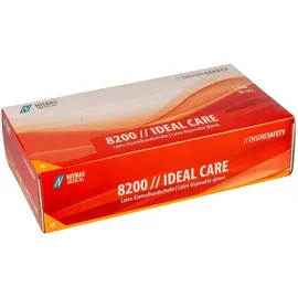 AS Arbeitsschutz GmbH NITRAS IDEAL CARE Latex-Einmalhandschuhe, naturfarben S