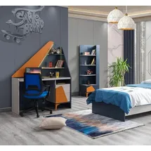xlmoebel Jugendzimmer Set Schreibtisch Bücherregal Komplett Moderne Schränke Top-Qualität