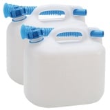 2 Wasserkanister ECO 6 Liter im 2er Set Fassungsvermögen mir blauen Auslaufrohr