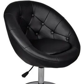 vidaXL Cocktailsessel Schwarz Kunstleder