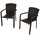 Garden Pleasure Getafe Stapelstuhl 57 x 60 x 82 cm braun 2 St.