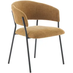 4er-Set Elsa | Bistro Stuhl | Honig Braun | Stoff/Textil