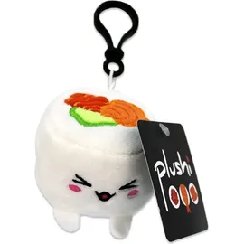 Joy Toy Plushi Plüschfigur mit Schlüsselanhänger Uramaki Sushi mit Lachs 7 cm