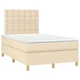 vidaXL Boxspringbett 120 x 200 cm Creme