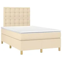vidaXL Boxspringbett 120 x 200 cm Creme