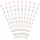 Partydeco Trinkhalme Papier 19 cm 10 St. Weiß/Roségold