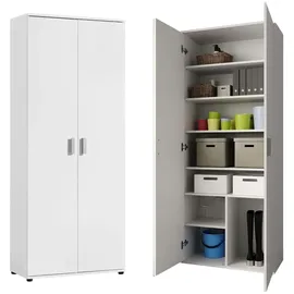home collective Mehrzweckschrank 75 x 35 x 184 cm Weiß