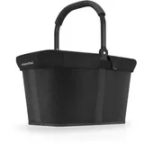 Reisenthel Set carrybag mesh black mit Cover black Stabiler Einkaufskorb mit praktischer Innentasche – Elegantes und wasserabweisendes Design