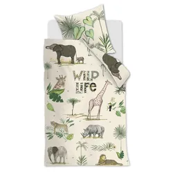 Bettwäsche WILD LIFE - beige - BL 135x200 cm