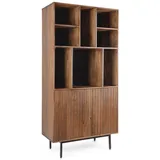 BIZZOTTO Schrank Tadita aus Mangoholz, modernes Design, 2 Türen, braun, 85 cm, Push-to-Open-System