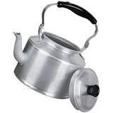MUCKLILY Retro Aluminium Teekanne mit 4l Kapazität und Griff Langlebiger Haushalts Wasserkocher Schnelles Erhitzen Formstabil für Küche Zuhause