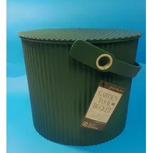 hachiman-kasei.co.,ltd Hachiman Eimer mit Deckel, Größe L, 10 Liter, Farbe olive/dunkelgrün