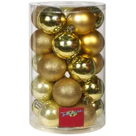 Trendline Weihnachtskugeln bruchfest, langlebig Ø 6, 8 10 cm gold 26 Stück