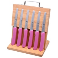 GRÄWE Messerblock Magnet-Messerhalter Bambus klein mit Brötchenmessern