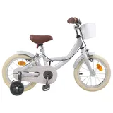 vidaXL Kinderfahrrad 14 Zoll Hellgrau