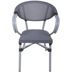 Stapelstuhl 2er Set, grau: Eleganter Outdoor-Komfort für Genießer