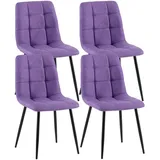 CLP 4er Set Esszimmerstühle Antibes Stoff lila