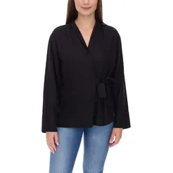 OTTO Damen Business-Blazer mit Bindeband Basic-Jacke Wickel-Jacke Anzug-Jacke 66126730 Schwarz - 38