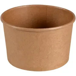 ABENA® Pappschale, braun, Ø 11,1 cm, 480 ml 1999903110 , 1 Karton = 10 Packungen à 50 Stück