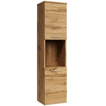 Badplaats Montreal Badezimmerschrank 30 x 130 x 30 cm Eiche/Braun