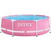 Pink Metal Frame Pool (244x76cm) Swimmingpool Planschbecken